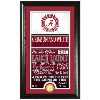 Alabama Crimson Tide Highland Mint 12 x 20 House Rules Supreme Photo Mint