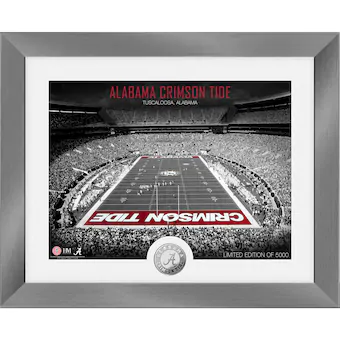 Alabama Crimson Tide Highland Mint 13 x 16 Art Deco Stadium Silver Coin Photo Mint