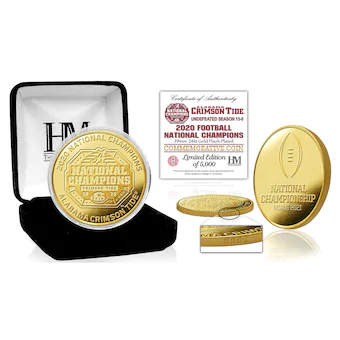 Alabama Crimson Tide Highland Mint College Football Playoff 2020 National Champions Gold Mint Coin