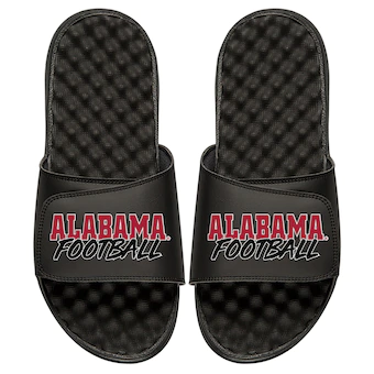 Alabama Crimson Tide ISlide Football Stacked Slide Sandals Black
