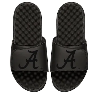 Alabama Crimson Tide ISlide Youth All Black Slide Sandals Black