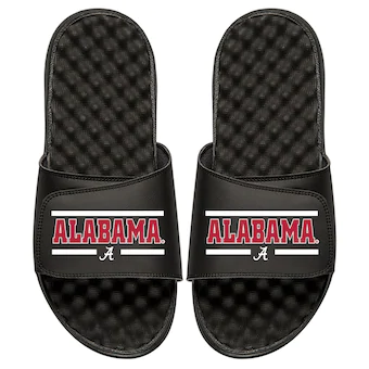 Alabama Crimson Tide ISlide Youth Football Bar Logo Slide Sandals Black