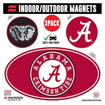 Alabama Crimson Tide Indoor & Outdoor 3 Pack Magnet Set