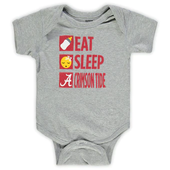 Alabama Crimson Tide Infant Daily Agenda Creeper Heathered Gray