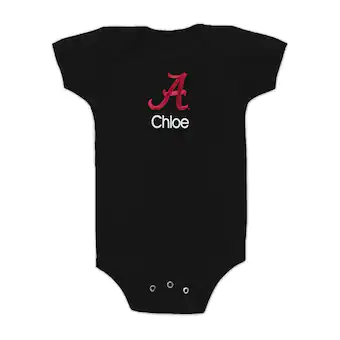 Alabama Crimson Tide Infant Personalized Bodysuit Black