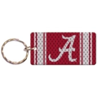 Alabama Crimson Tide Jersey Printed Acrylic Team Color Logo Keychain