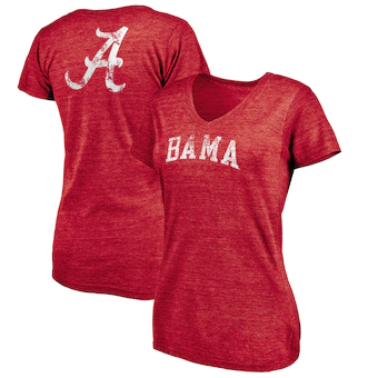 Alabama Crimson Tide T-Shirt - Fanatics Brand - Ladies - Bama - V-Neck - Crimson