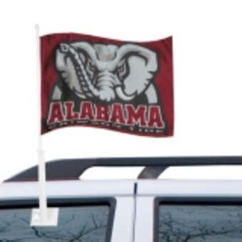 Alabama Crimson Tide Mascot Car Flag Crimson