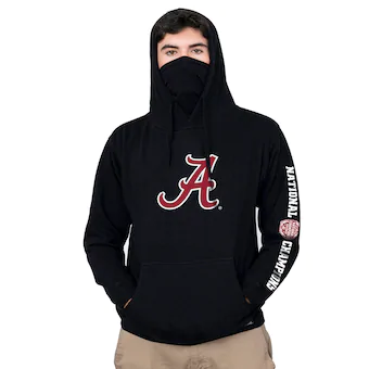 Alabama Crimson Tide Mens College Football Playoff 2020 National Champions Hoodie With Face Covering Black