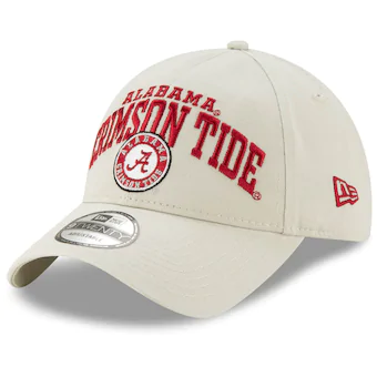 Alabama Crimson Tide New Era Arch Over Logo 9TWENTY Adjustable Hat Cream