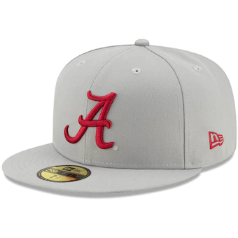 Alabama Crimson Tide New Era Basic 59FIFTY Fitted Hat Gray