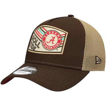 Alabama Crimson Tide New Era Guide Trucker 9FORTY Snapback Hat Brown