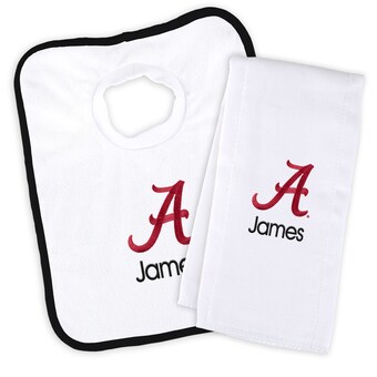 Alabama Crimson Tide Newborn & Infant Personalized Bib & Burp Cloth Set