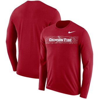 Alabama Crimson Tide Nike 2018 Sideline Seismic Performance Legend Long Sleeve T-Shirt Crimson