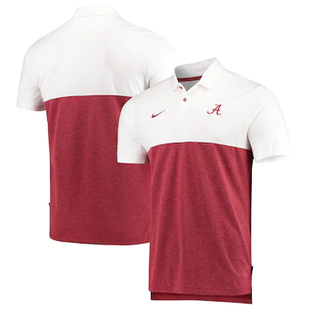 Alabama Crimson Tide Nike 2019 Early Season Coaches Polo White Crimson