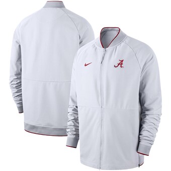 Alabama Crimson Tide Nike 2019 Sideline Performance Full Zip Jacket White