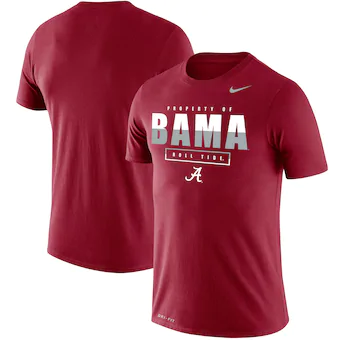 Alabama Crimson Tide T-Shirt - Nike - Property Of Bama Roll Tide - Performance - Crimson