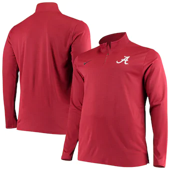 Alabama Crimson Tide Nike Big & Tall Primary Logo Intensity Performance Quarter Zip Jacket Crimson