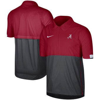 Alabama Crimson Tide Nike Coaches Half Zip Pullover Jacket Crimson