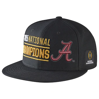 Alabama Crimson Tide Nike College Football Playoff 2015 National Champions Players Locker Room Performance Snapback Adjustable Hat Black