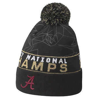 Alabama Crimson Tide Nike College Football Playoff 2017 National Champions Celebration Cuffed Pom Knit Hat Black