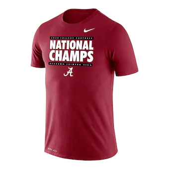 Alabama Crimson Tide T-Shirt - Nike - 2020 College Football National Champs - Football - Crimson