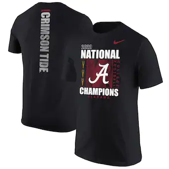 Alabama Crimson Tide T-Shirt - Nike - 2020 National Champions College Football - Football - Trophy - Black