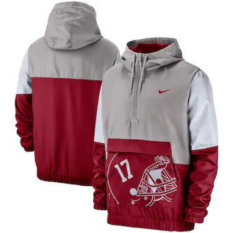 Alabama Crimson Tide Nike Colorblock Anorak Quarter Zip Jacket Gray