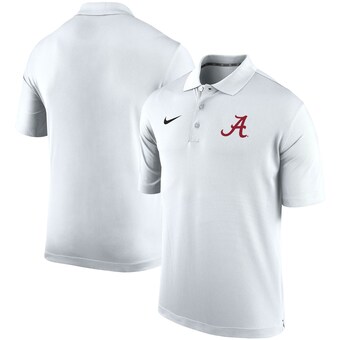 Alabama Crimson Tide Nike Primary Logo Varsity Performance Polo White