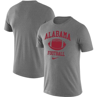 Alabama Crimson Tide Nike Retro Football Lockup Legend Performance T-Shirt Heathered Gray