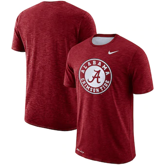 Alabama Crimson Tide Nike Sideline Performance Cotton Slub T-Shirt Crimson