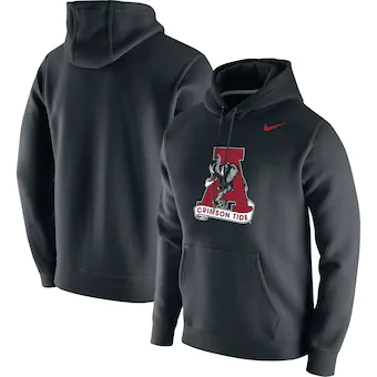 Alabama Crimson Tide Nike Vintage School Logo Pullover Hoodie Black