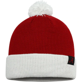 Alabama Crimson Tide Nike Waffle Cuffed Pom Knit Hat Crimson