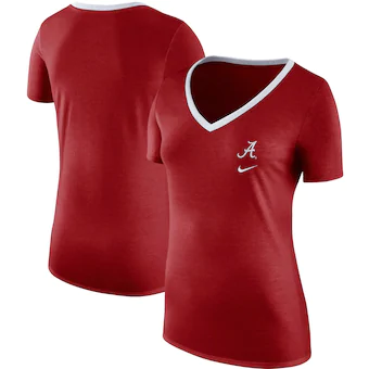 Alabama Crimson Tide T-Shirt - Nike - Ladies - Performance - V-Neck - Crimson