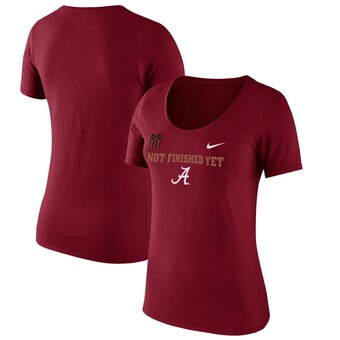 Alabama Crimson Tide T-Shirt - Nike - Ladies - Not Finished Yet - Football - Scoop - Crimson