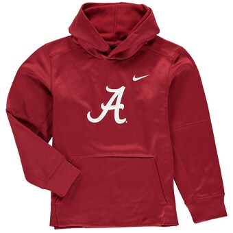 Alabama Crimson Tide Nike Youth Logo KO Pullover Performance Hoodie Crimson