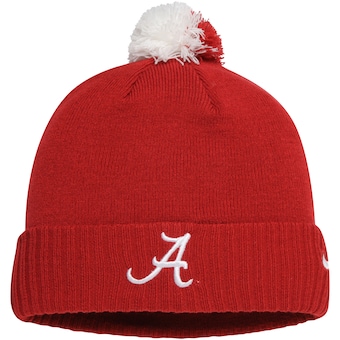 Alabama Crimson Tide Nike Youth Sideline Pom Cuffed Knit Hat Crimson