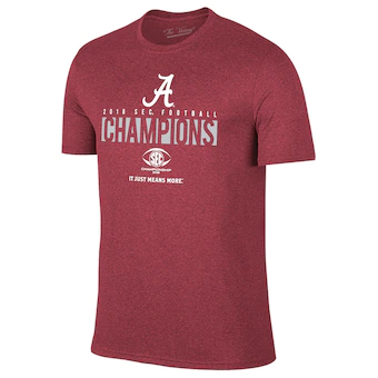 Alabama Crimson Tide Original Retro Brand 2018 SEC Football Champions Locker Room T-Shirt Crimson