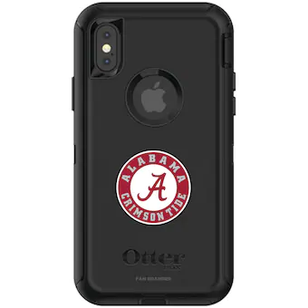 Alabama Crimson Tide OtterBox iPhone X XS Defender Phone Case Black
