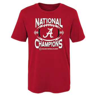 Alabama Crimson Tide T-Shirt - Outerstuff - Youth/Kids - National Champions 2020 - Football - Crimson
