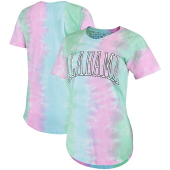 Alabama Crimson Tide Pressbox Womens Bay Rainbow Tie Dye T-Shirt