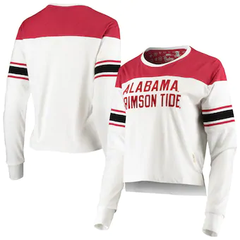 Alabama Crimson Tide T-Shirt - Pressbox - Ladies - Long Sleeve - White