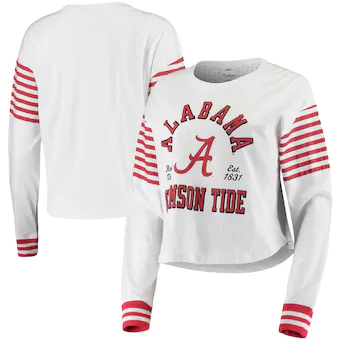 Alabama Crimson Tide T-Shirt - Pressbox - Ladies - Long Sleeve - White