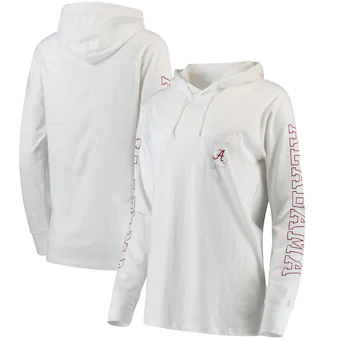 Alabama Crimson Tide Pressbox Womens Mystic Hoodie Long Sleeve T-Shirt White