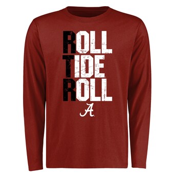 Alabama Crimson Tide T-Shirt - Fanatics Brand - Roll Tide Roll - Long Sleeve - Crimson