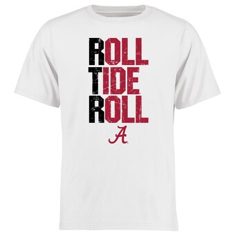 Alabama Crimson Tide T-Shirt - Fanatics Brand - Roll Tide Roll - White