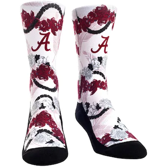 Alabama Crimson Tide Rock Em Socks Youth Hawaiian Localized Graphics Crew Socks Crimson