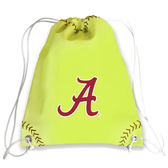 Alabama Crimson Tide Softball Leather Drawstring Backpack