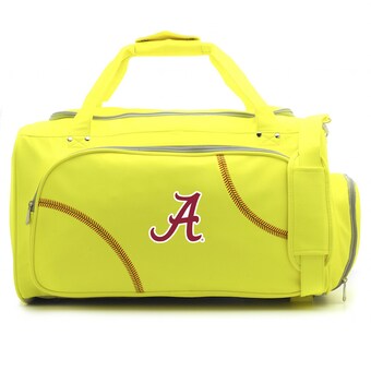 Alabama Crimson Tide Softball Leather Travel Duffel Bag