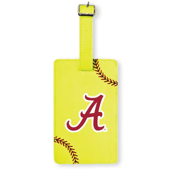 Alabama Crimson Tide Softball Leather Travel Luggage Tag